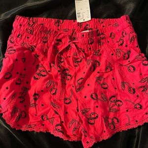 [10] Cherry Patterned Black and Red Justice Girl’s Shorts​